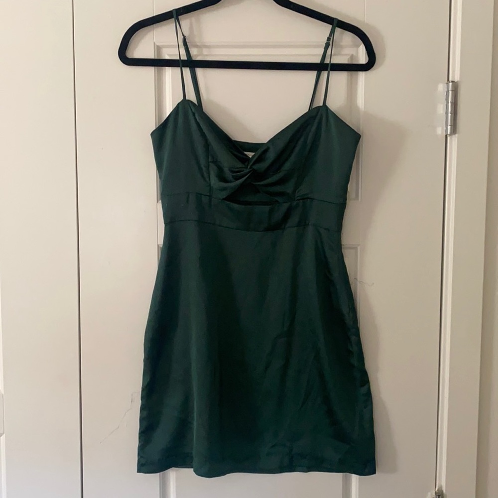 Green Slip mini dress